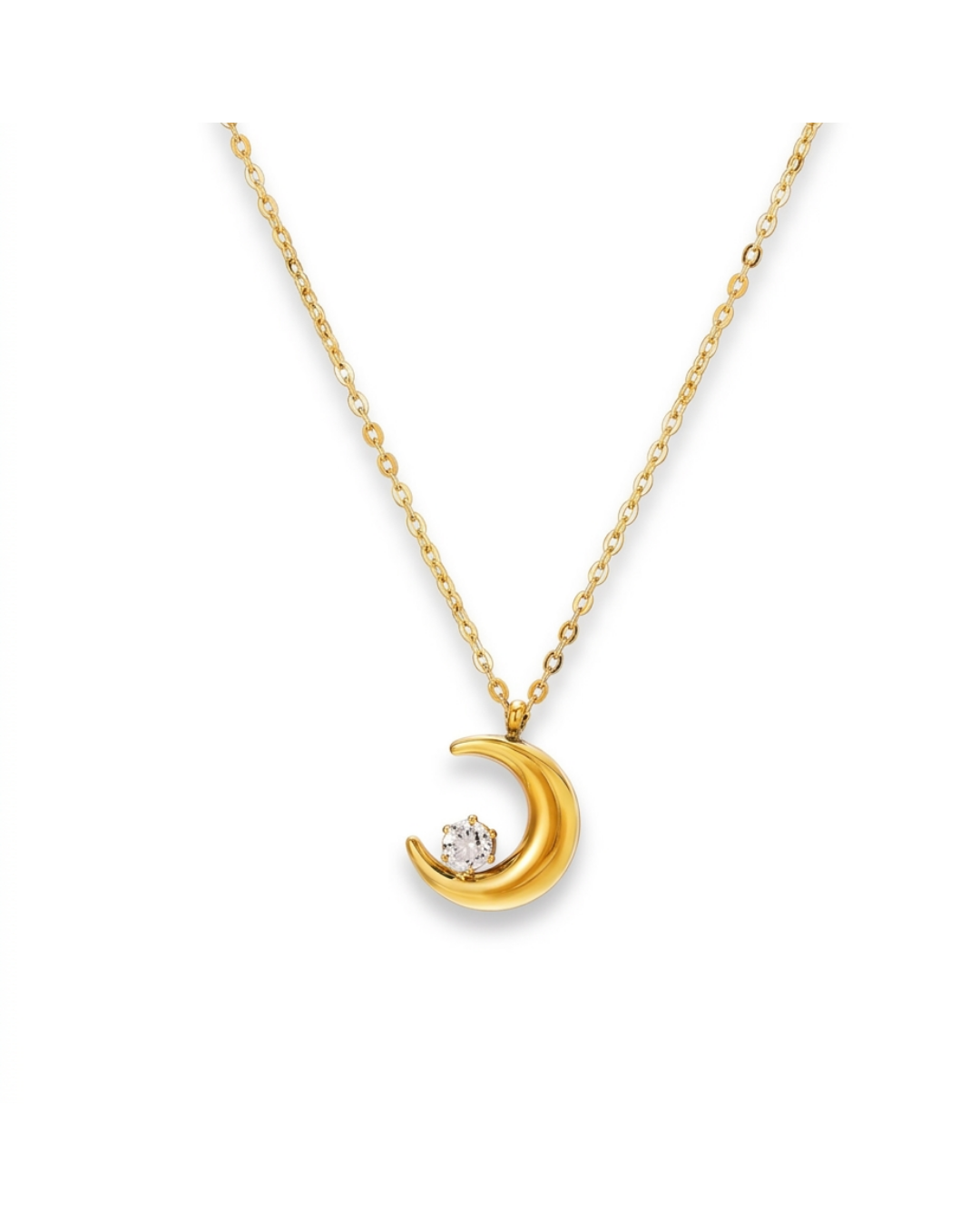 Collier Croissant de Lune Scintillant
