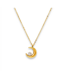 Collier Croissant de Lune Scintillant