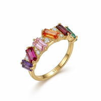 Bague Ajustable Éclat Arc-en-Ciel