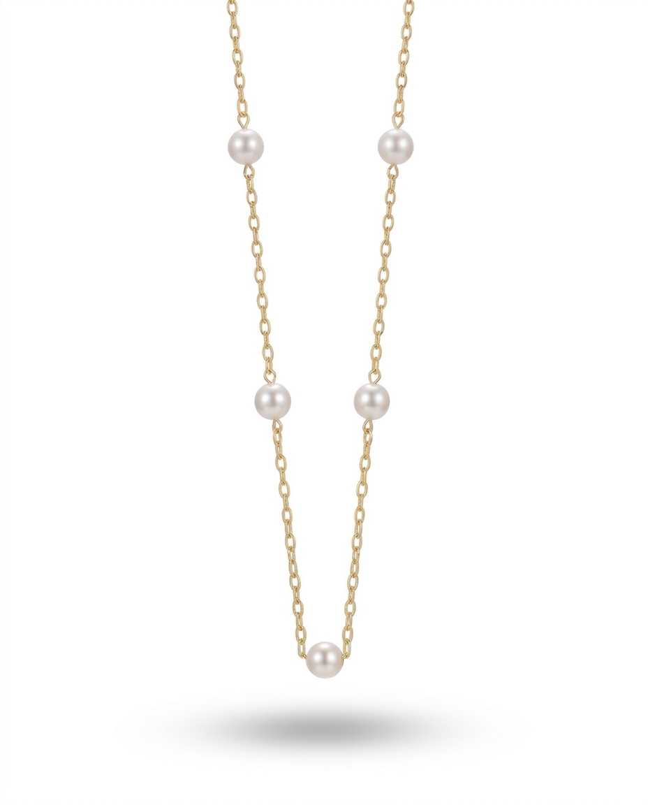 Collier Chaine de Perles Nacre Douce