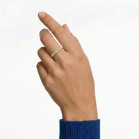 Bague Fine Pavée Éclat Doré
