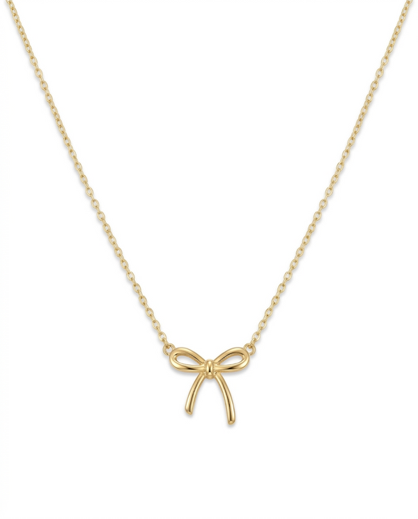 Collier Nœud Précieux Éclat Doré