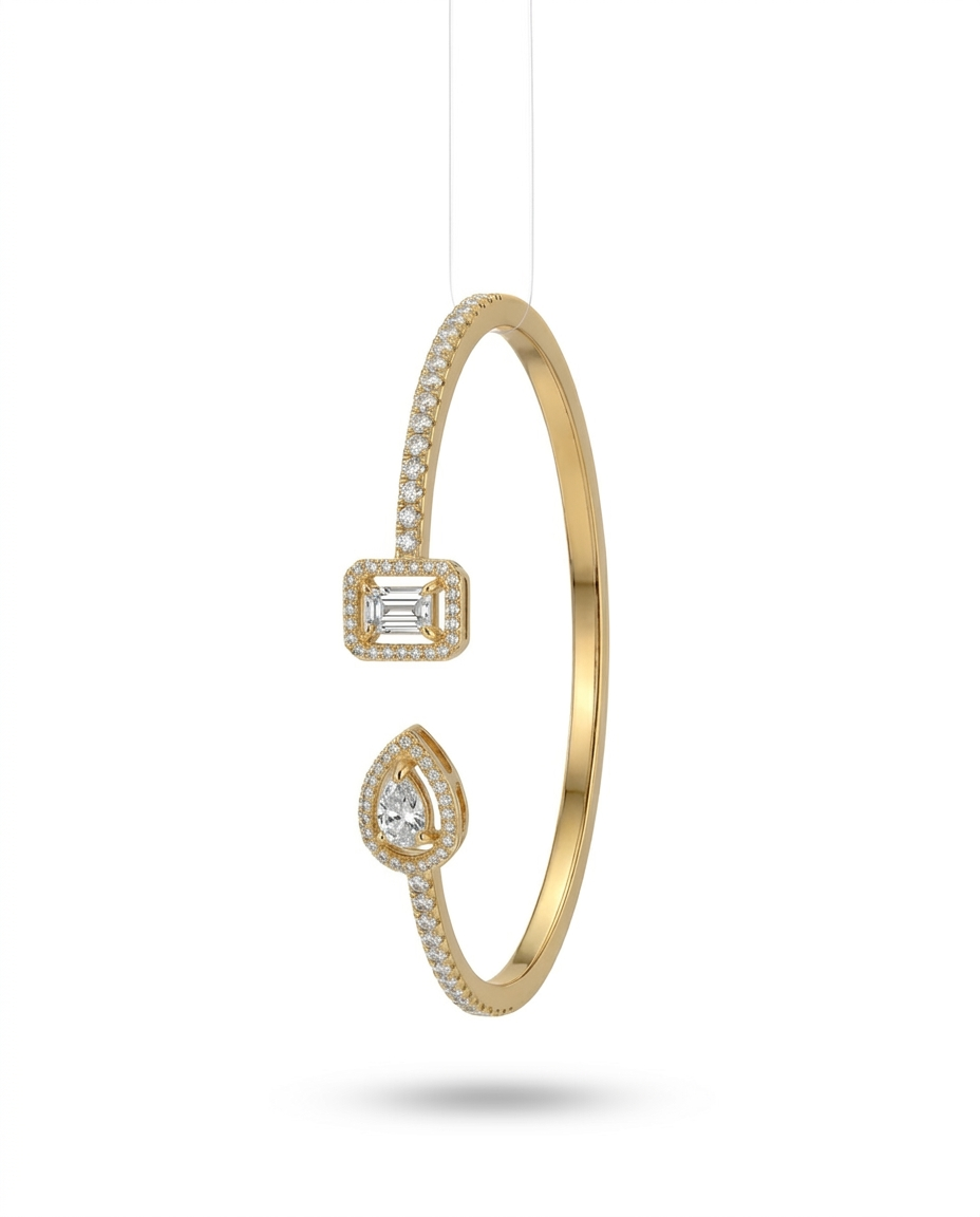 Bracelet Manchette Éclat de Zircon
