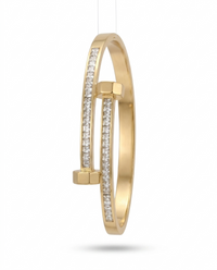 Bracelet Jonc Éclat Doré Scintillant