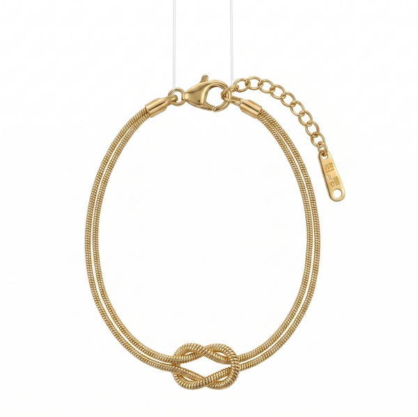 Bracelet Jonc Nœud Infini Doré