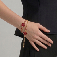 Bracelet Fleuri Éclat de Rubis