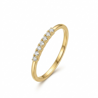 Bague Fine Pavée Éclat Doré