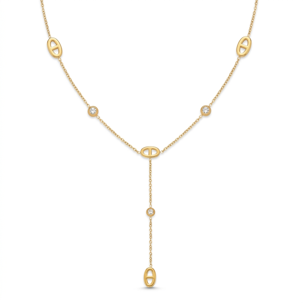Collier Lariat Fil d'Or
