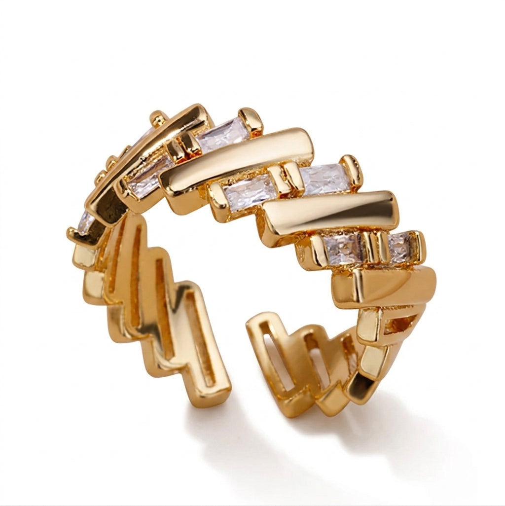 Bague Tripolaire "Constellation Dorée"
