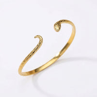 Manchette serpent dorée style vintage