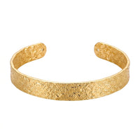 Manchette dorée martelée épurée femme – photo 3