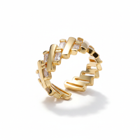 Bague Éclairs Géométriques Baguette — photo 1