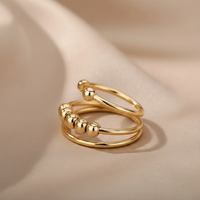 Bague Perles Anti-Stress Dorées — photo 3