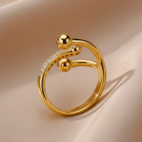 Bague Deux Sphères & Diamant Central — photo 3