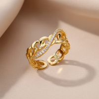 Bague Onde & Chaîne Dorée — photo 3