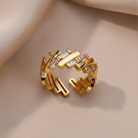 Bague Éclairs Géométriques Baguette — photo 3